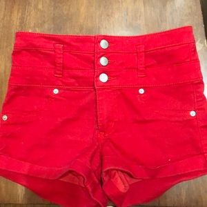 Red shorts